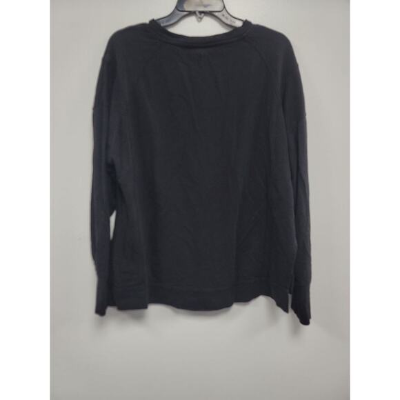 Sweaty Betty Women's Black Pullover Sweater Size XL Side Slit A000242 - Picture 3 of 7